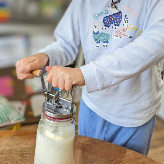 Children's butter making and cheese tasting party