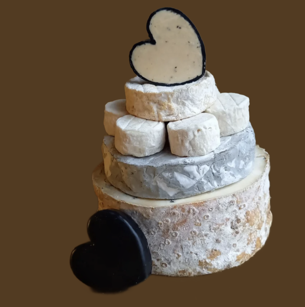 Celebration cake of cheese