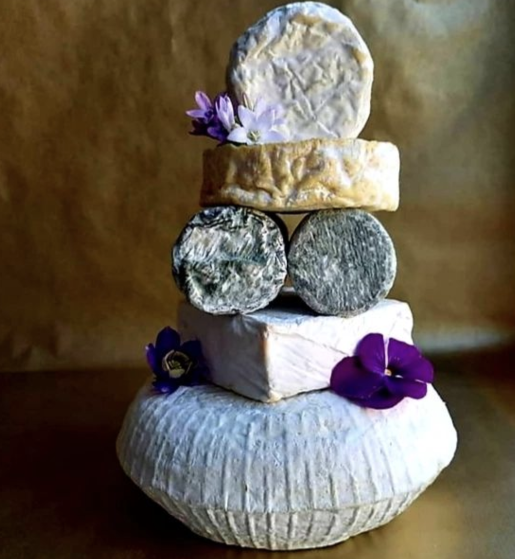 Celebration cake of cheese